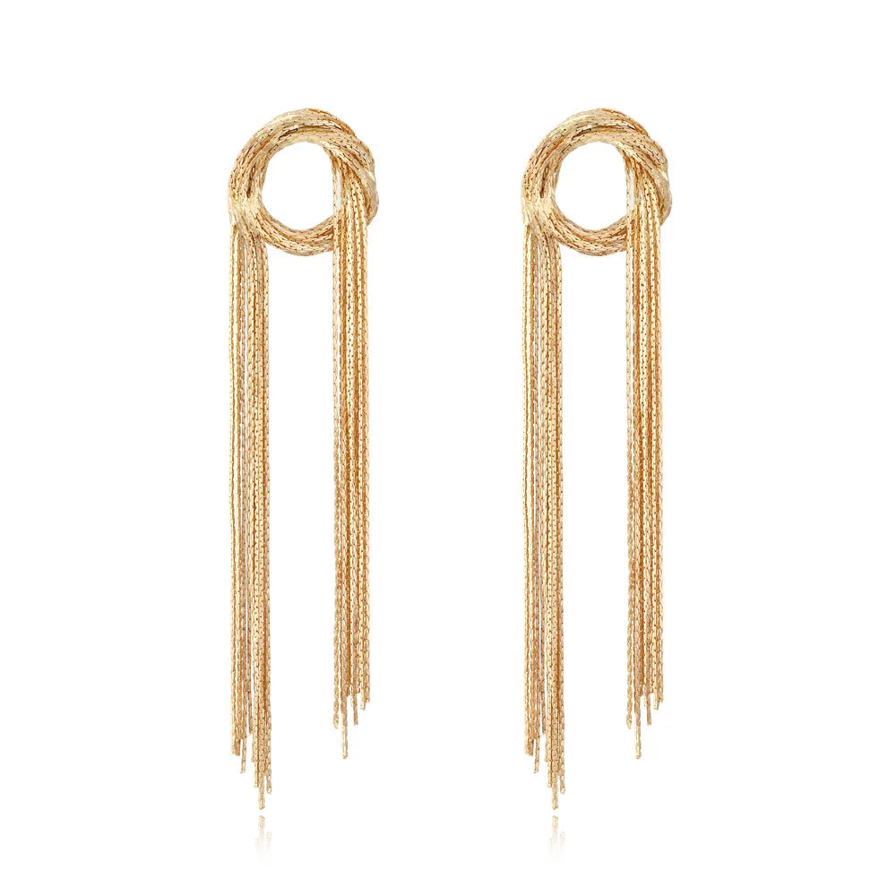 Zvoijio Temperament Long Pearl Flower Earrings Gold Color Leaf Tassel Earrings Wholesale