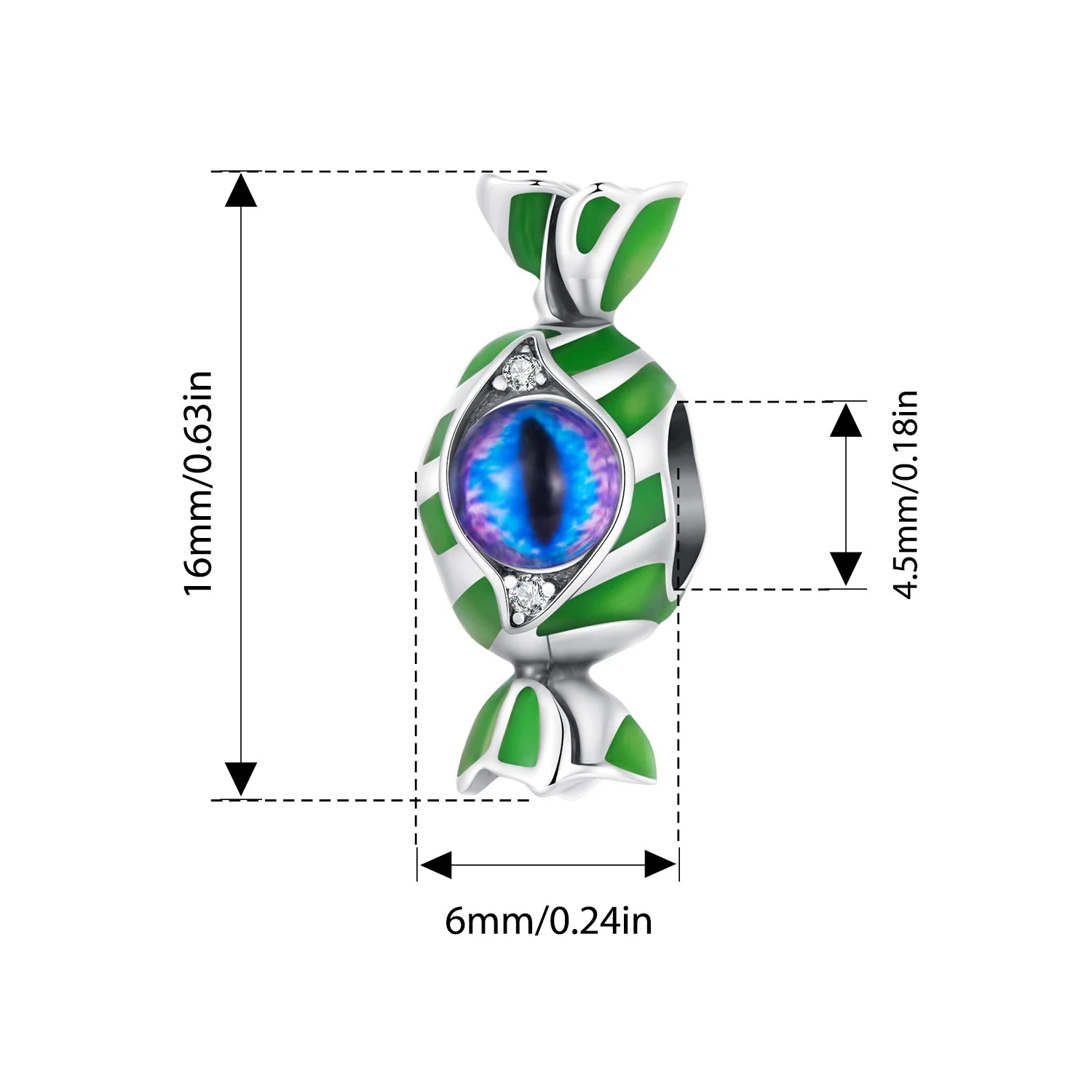 WOSTU 925 Sterling Silver Halloween Charm Skull/Pumpkin/Magic/Ghost Pendant Original Fit for Women  Bracelet DIY Fine Jewelry