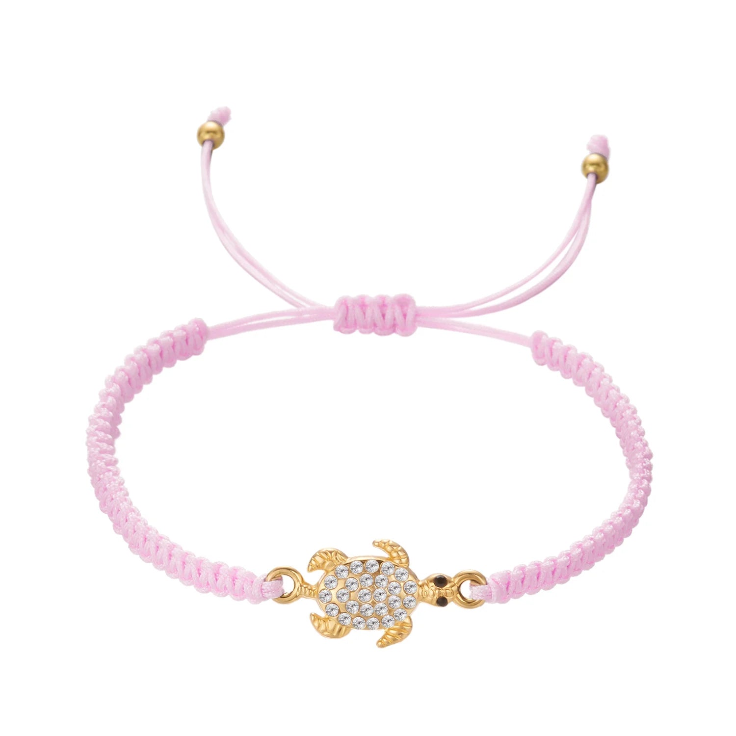 Boho Bohemian Sea Turtle Woven Bracelet For Women Full Rhinestone Tortoise Handmade Bangles Beach Party Banquet Charm Jewelry