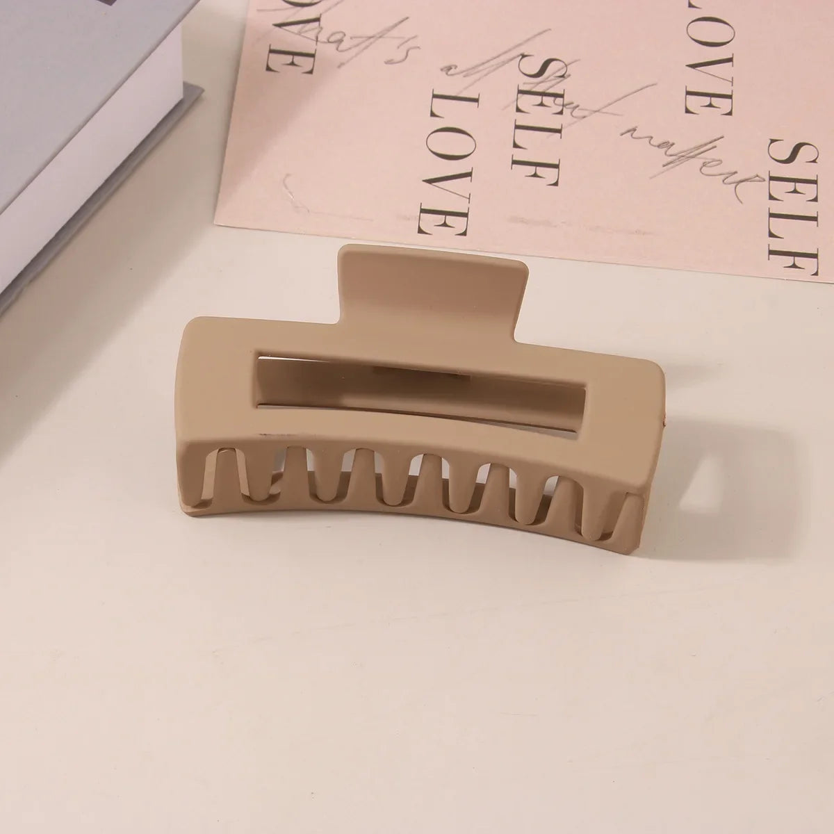 10.5CM Solid Hair Claw Elegant Hairpins Barrette Crab Hair Clips For Women Girls Korean Square Headwear Simple Hair Accessories