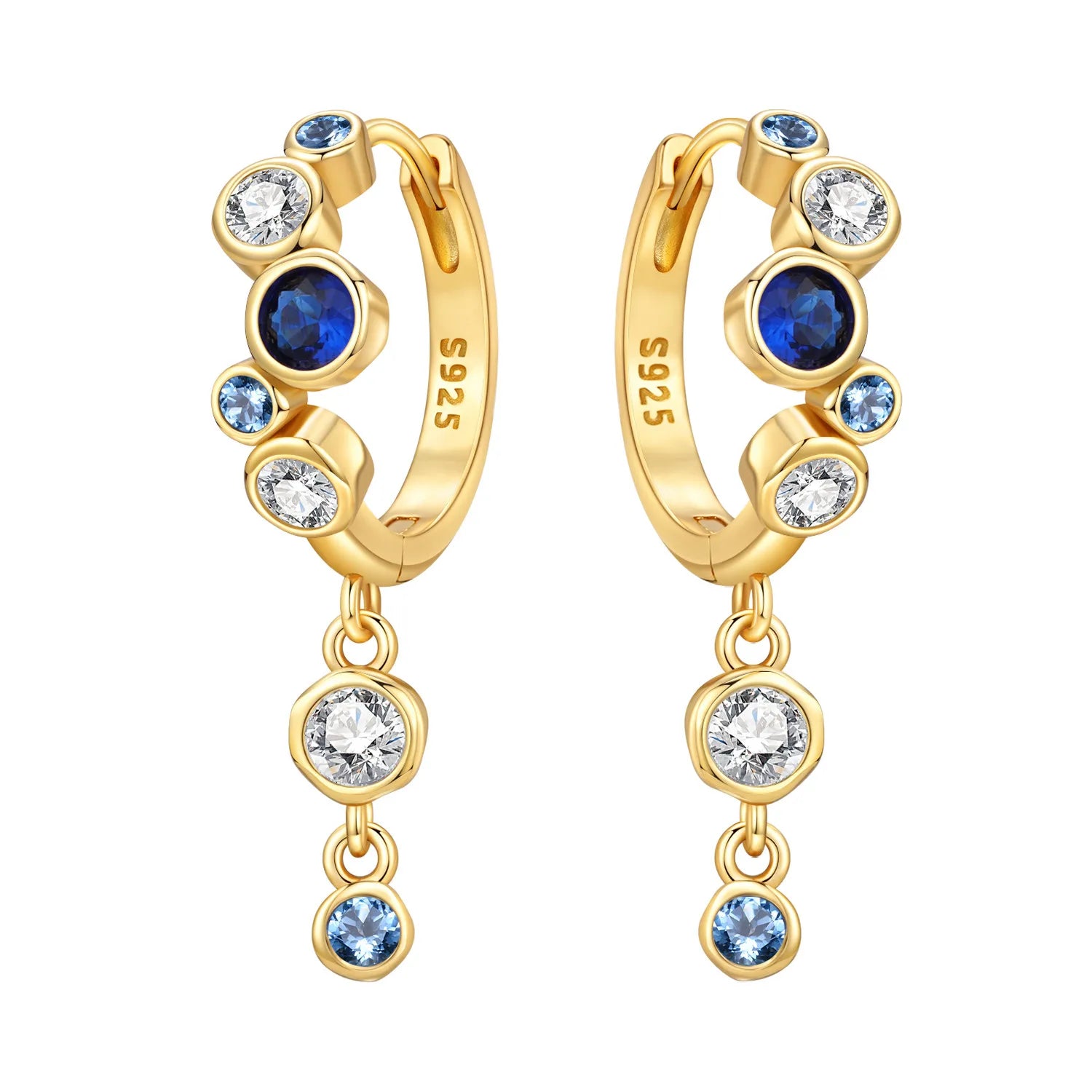 PANPOKI 925 Sterling Silver Devil's Eye Fatima's Hand Drop Earrings Women Earrings Charm Fashion Versatile Party Jewelry Gifts