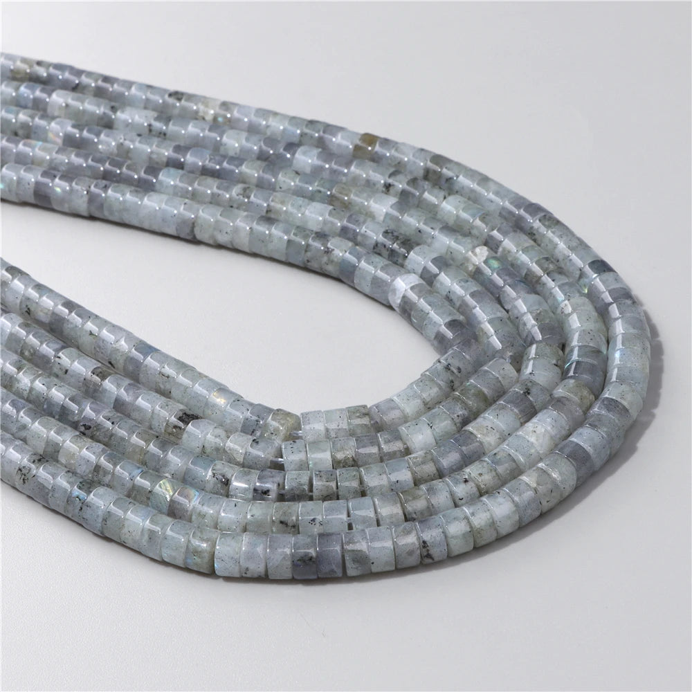 Natural Flat Round Disc Beads 6x3mm Sea Sediment Amethysts Rondelle Spacer Stone Bead For Jewelry Making DIY Bracelet Earrings