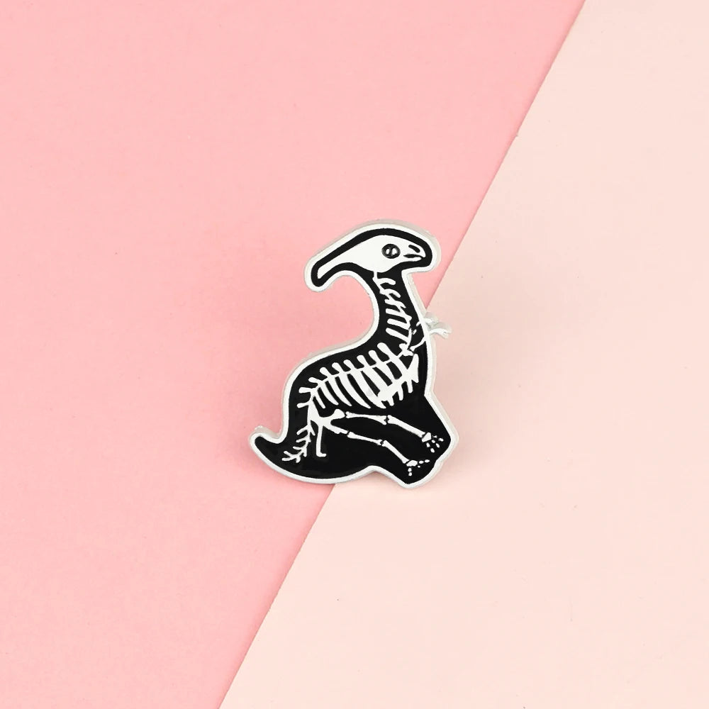 10 Style Cute Dinosaurs Enamel Pins Creative Animal Brooches Kids Backpack Decoration Jewelry Women Coat Lapel Pin Badges Gift