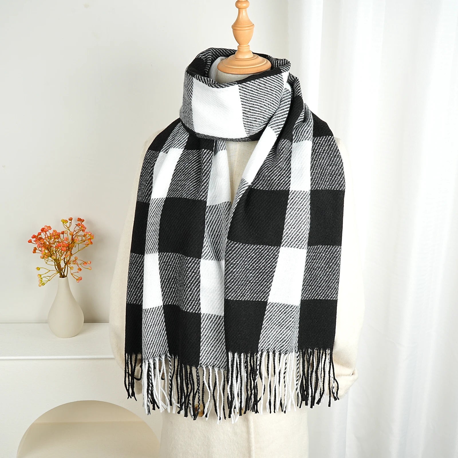 200*70cm Oversize Classic Plaid women scarf Cashmere Shawl men wrap Superior quality thickening female bandanna pashmina muffler