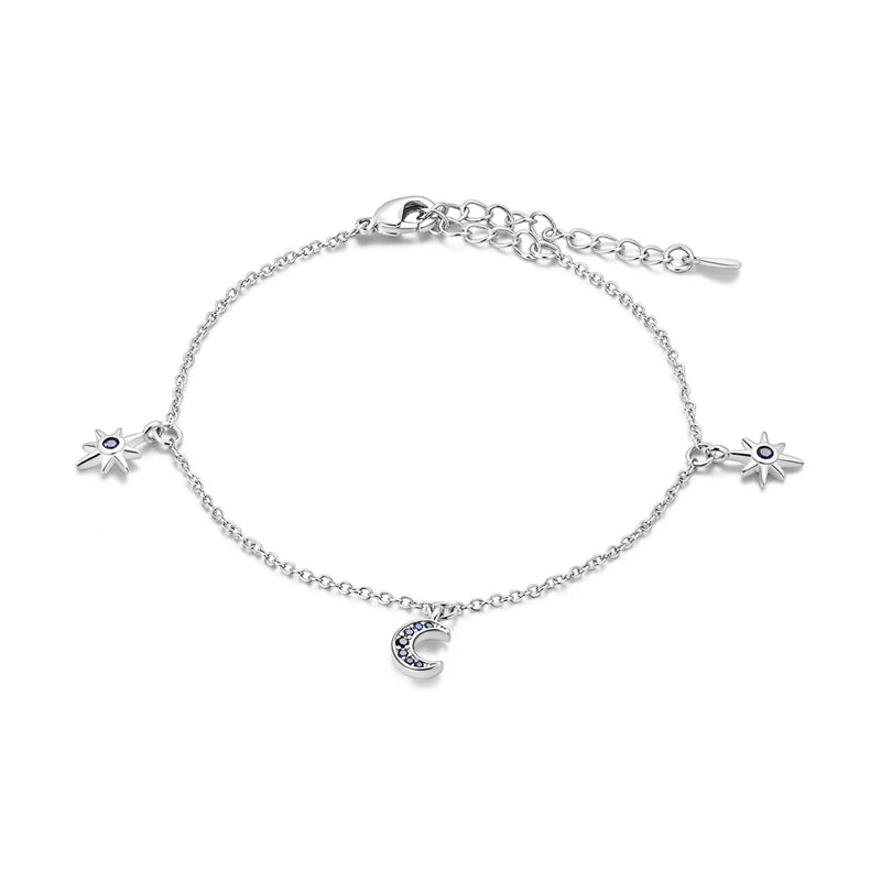 Trendy Bracelet For Women 925 Silver Sparkling Lucky Infinite Symbol Sakura Sunflower Butterfly Pendant Bracelet Wedding Jewelry