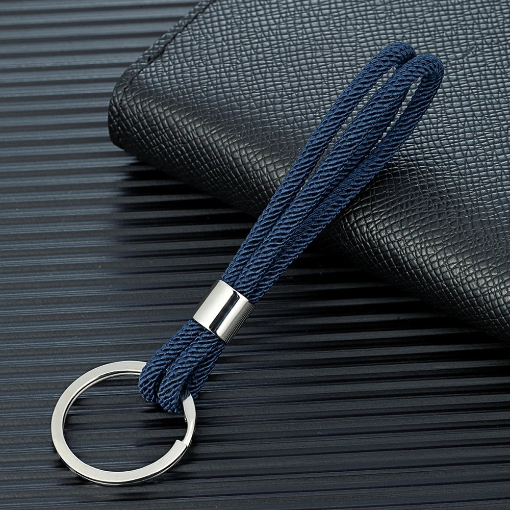 MKENDN Handmade Simple Waterproof Nautical Rope Keychain Outdoor Rock Climbing Camping Rescue Emergency Survival Rope Metal Gift