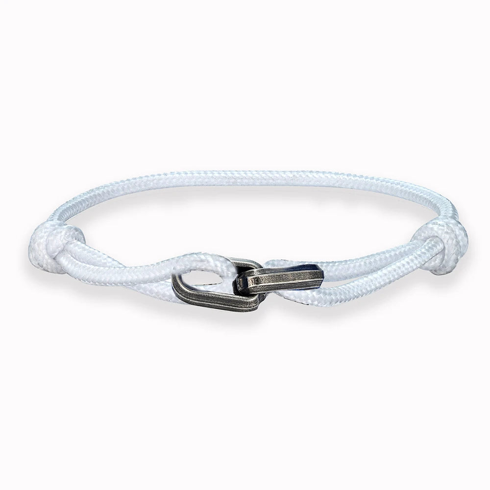 MKENDN Punk Style Mens Bracelet Rope Chain Thin Mens Black Rope Nylon Bracelet Women Stainless Steel Bracelet Mens Jewelry