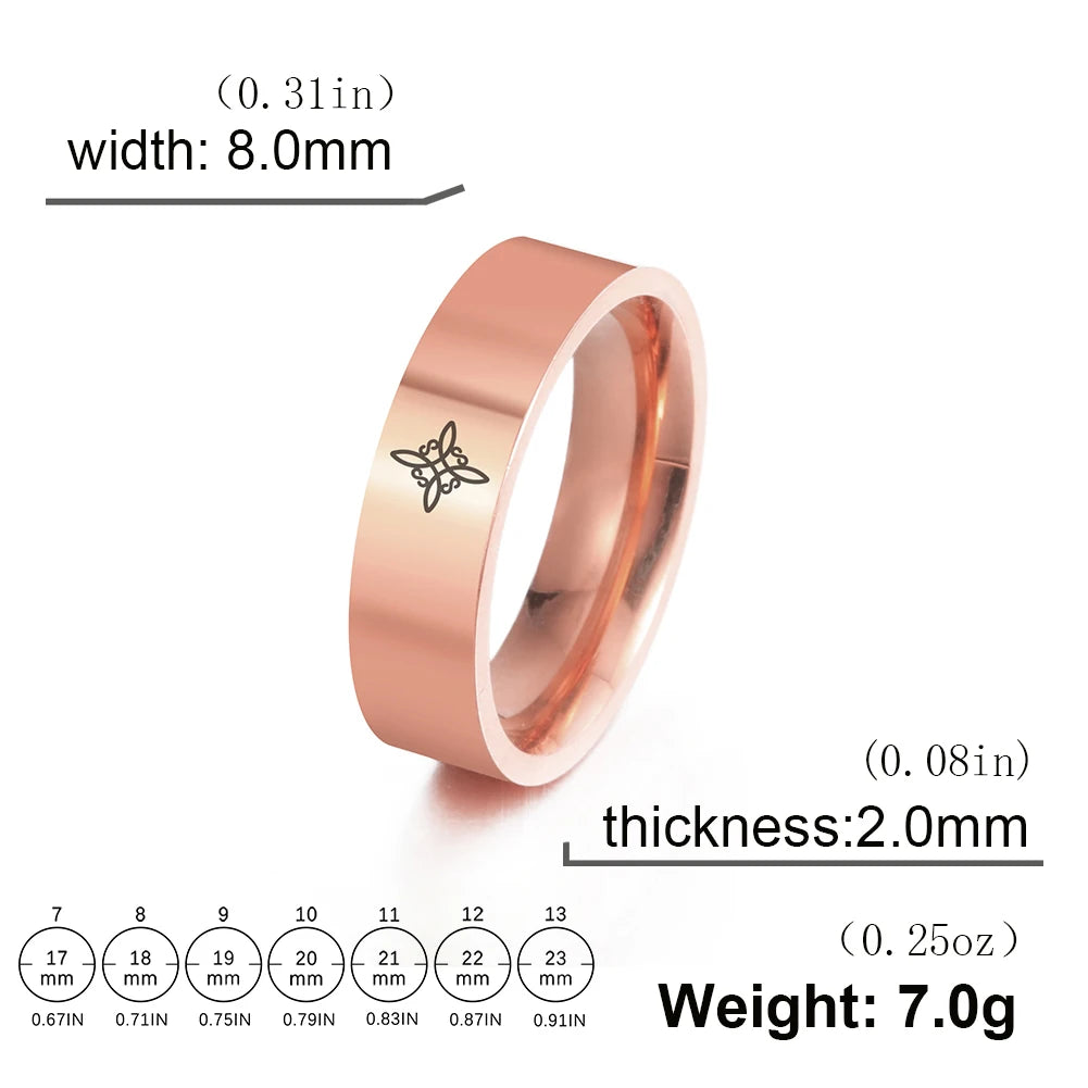 HIPEE Trend Viking Celtics Witch Knot Ring for Women Stainless Steel Couple Rings Amulet Talisman Jewelry Christmas Gifts