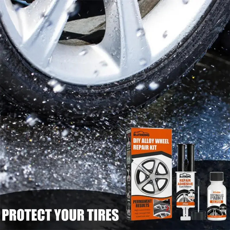 DIY Alloy Wheel Repair Kit Wheel Scratch Repair Kit Wheel Scratch Repair Kit For Damage To Alloy And Steel Wheels Auto Rim Dent - Madeinsea©