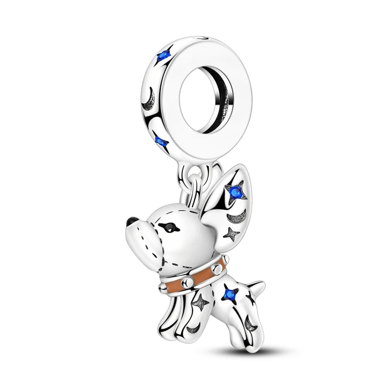 New Original Charms Beads Pendant 925 Silver Sterling Dog Cat Firefly Butterfly Dragonfly Charm For Woman Fashion Jewelry Making