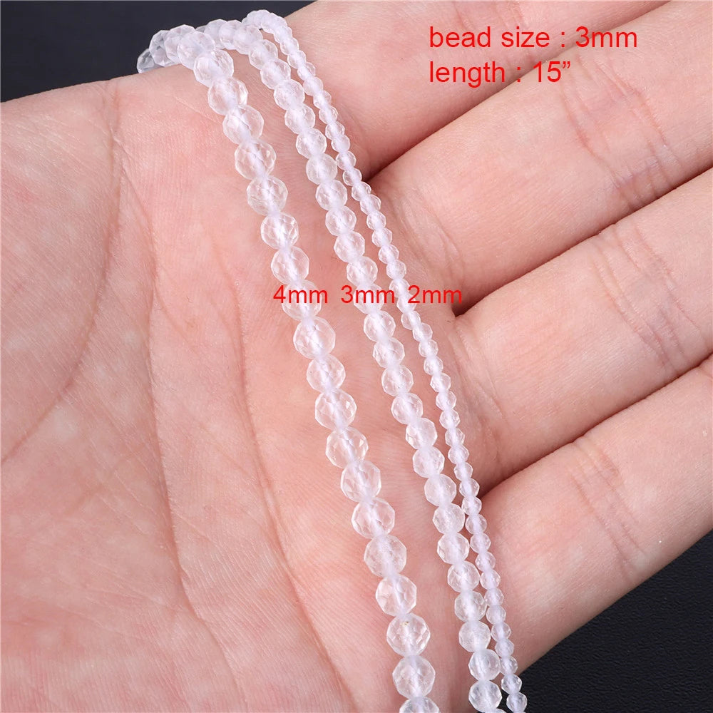 Wholesale Natural Stone Clear Quartz Crystals Beads Faceted Smooth Irregular Loose Bead For Jewelry Making Charm Accessories DIY