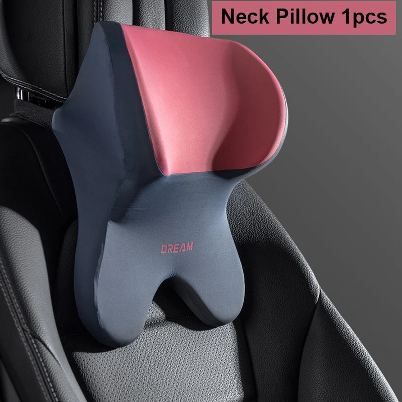 Car Lumbar Support Headrest Neck Pillow Support Universal Soft Neck Pillows Cushion Car Memory Foam Lumbar Pillow Back Support - Madeinsea©