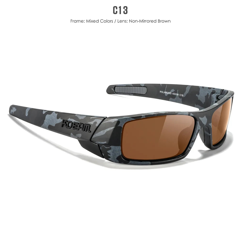 KDEAM Polarisierte Sonnenbrille für Damen und Herren, Autofahrerbrille, rechteckige Sonnenbrille für Herren, vielseitiger Augenschutz, UV400-Schutz