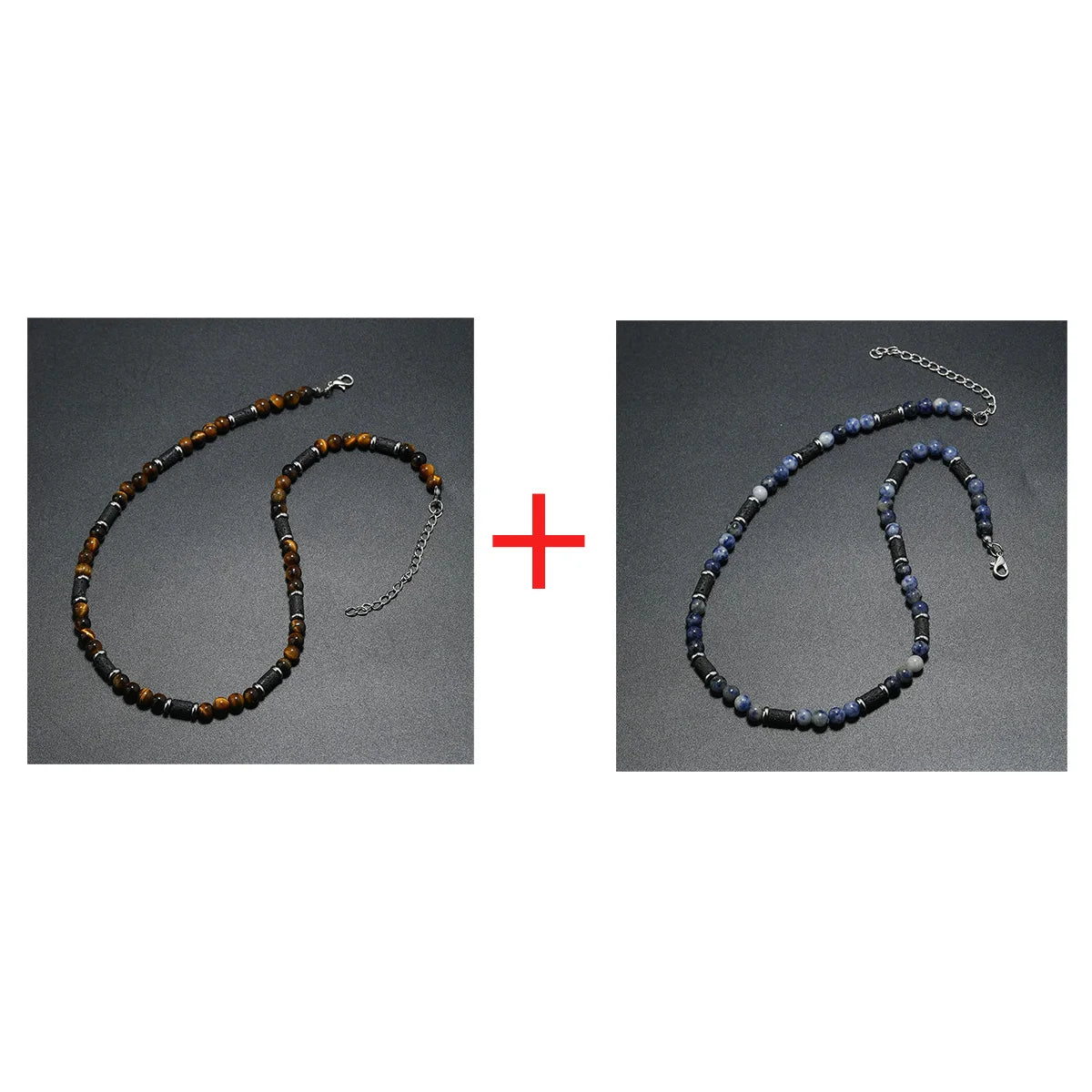 New Bohemian Men's Beaded Necklace Tiger Stone Natural Stone Fashion Trend Design Minimalist Necklace Commemorative Gift - Madeinsea©