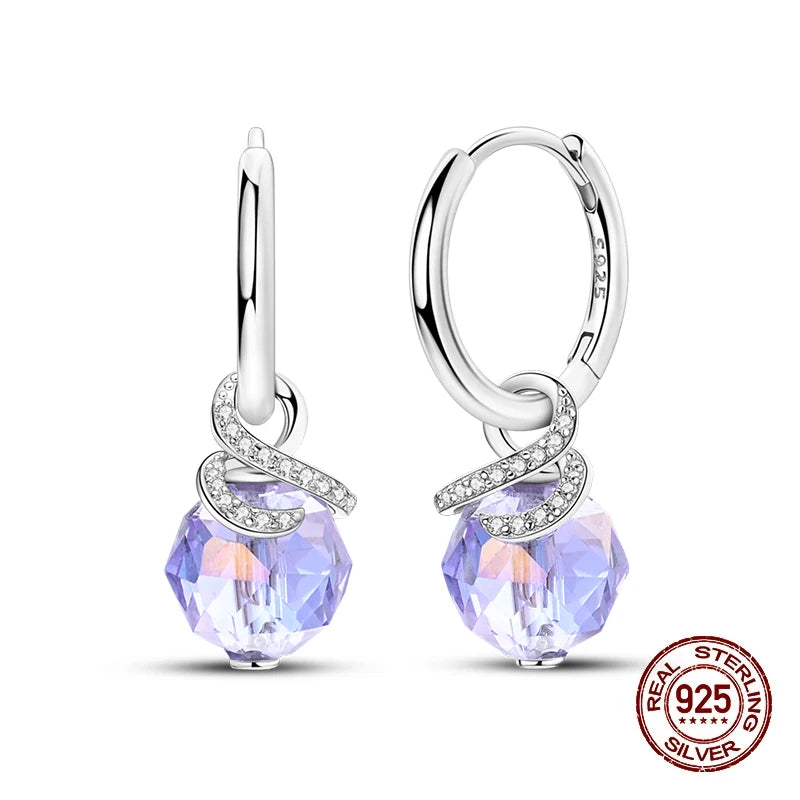 Earrings 925 Silver Shining Heart Shaped Zircon Butterfly Hoop Earrings For Women Engagement Birthday Proluxe Fine Jewelry Gift