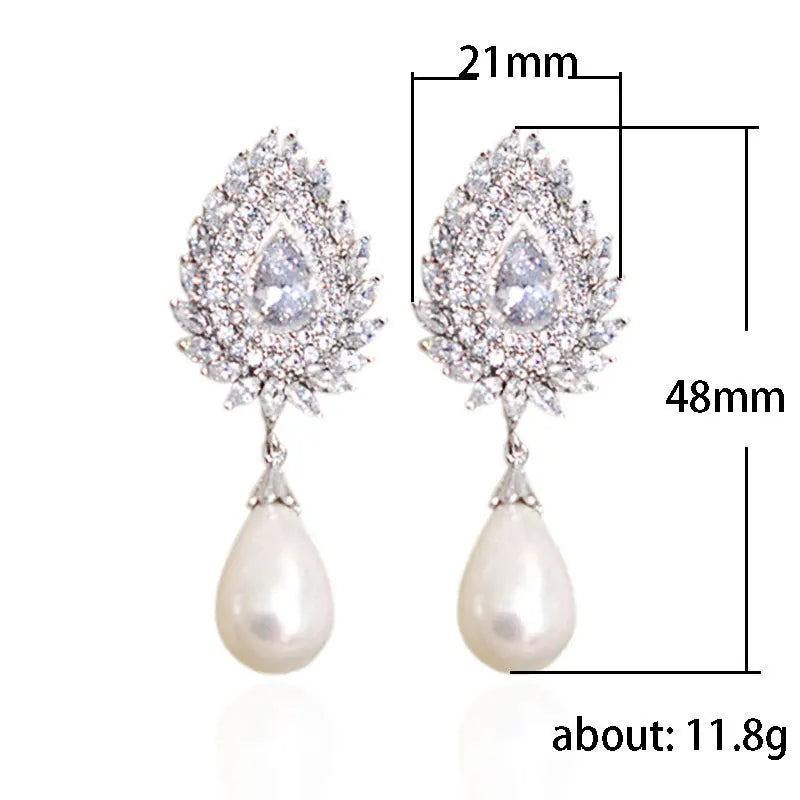Genuine Natural Freshwater Pearls Earring Exquisite Jewelry for Women Wedding Bridal Engagement Party gold Earring 18 k Jewelry