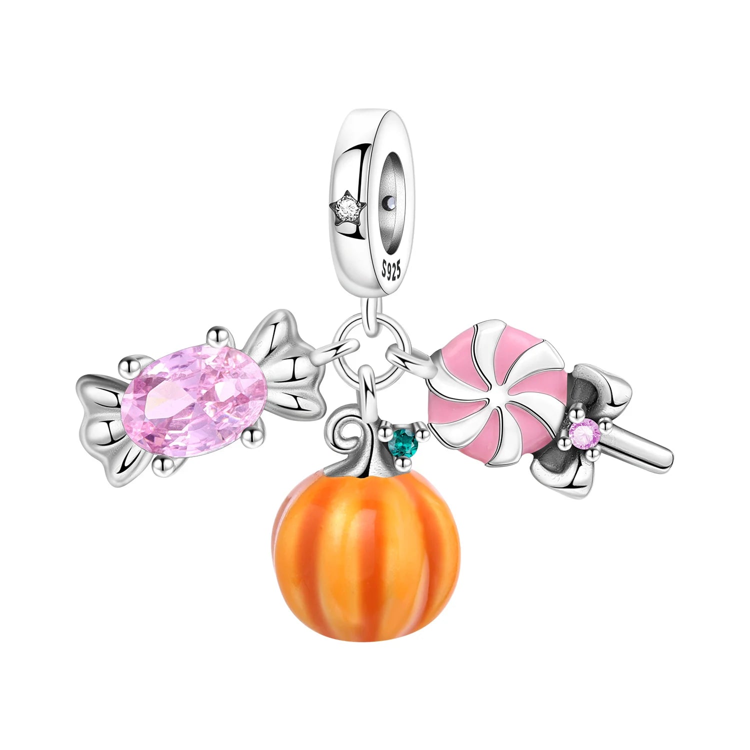 PANPOKI 925 Sterling Silver Little Devil Decoration Pendant Beads Original Pendant Bracelet Charm Jewelry Party DIY Trendy Gift
