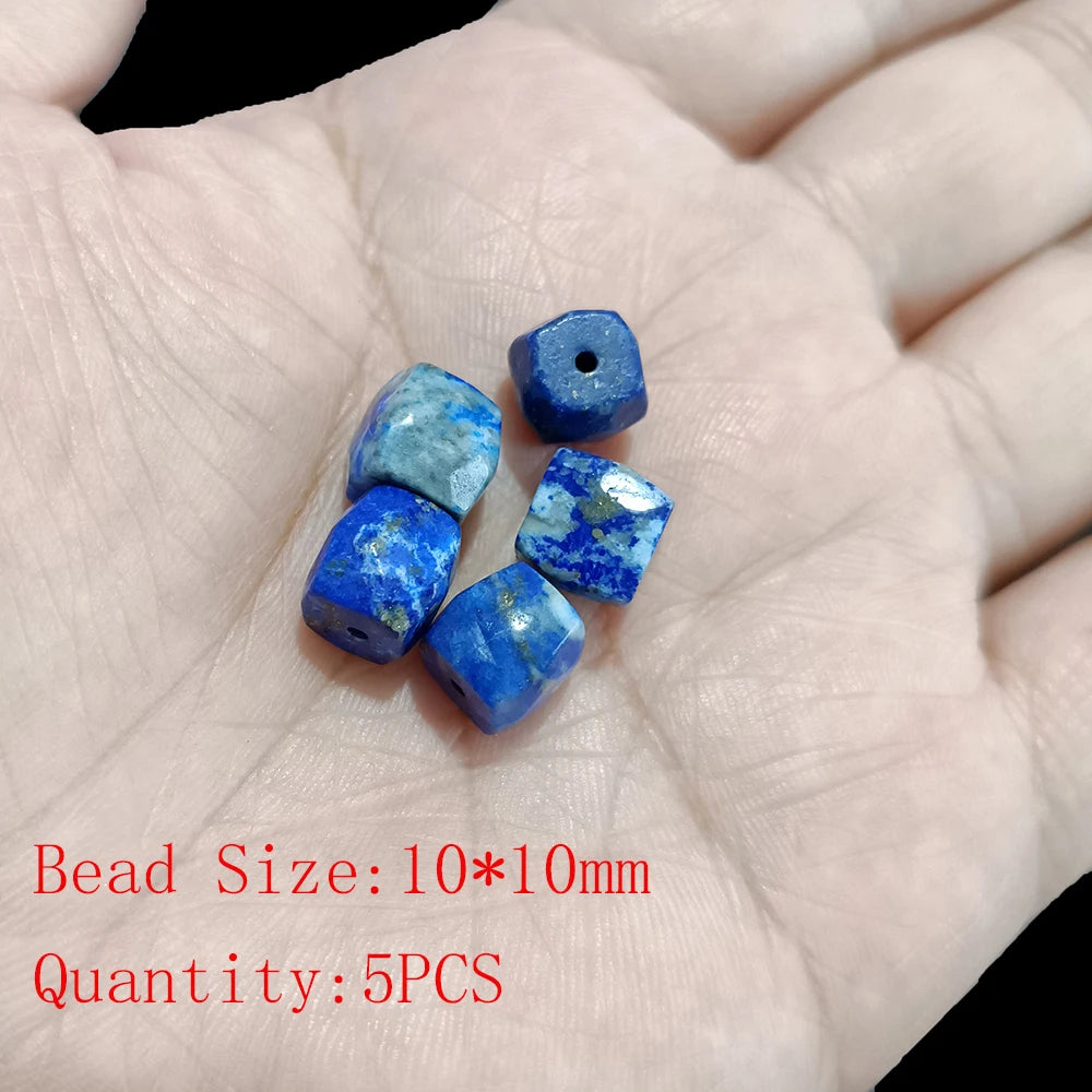 45 Styles Natural Lapis Lazuli Beads Blue Round Rondelle Faceted Loose Spacer Stone Bead For Jewelry Making Accessories Supplies