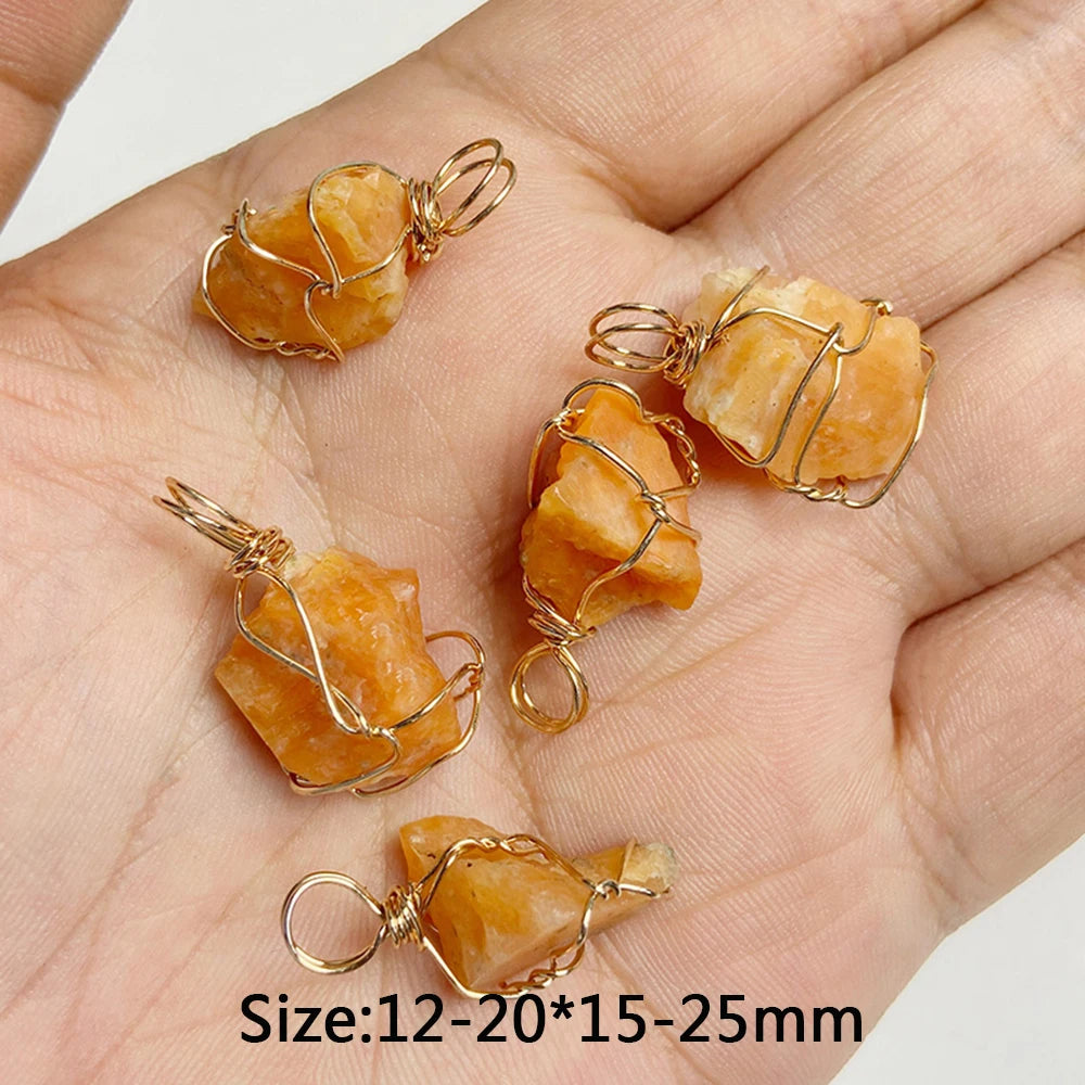 5pcs Natural Rough Stone Pendant Irregular Shape Healing Amethysts Labradorite Agat Quartz Pendants For DIY Handmade Necklace