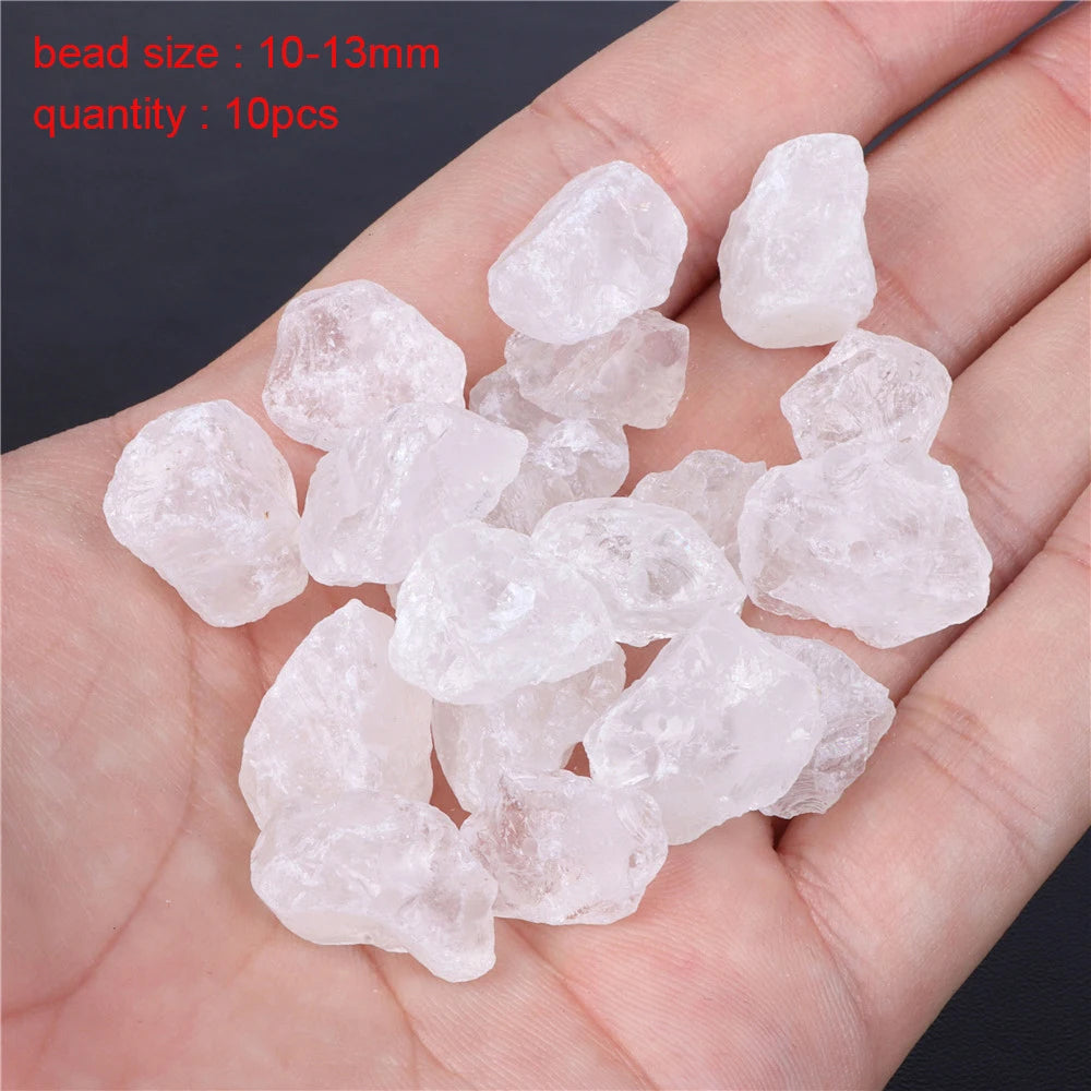 Wholesale Natural Stone Clear Quartz Crystals Beads Faceted Smooth Irregular Loose Bead For Jewelry Making Charm Accessories DIY