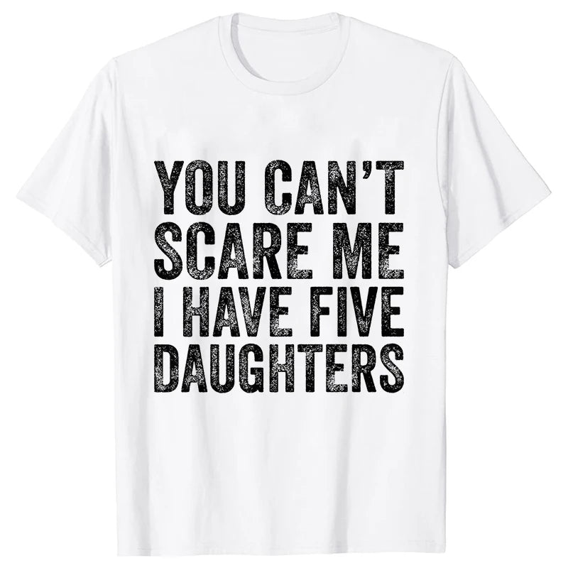T-shirts for Men Funny Print Tshirt Dad Daddy Daughters Oversized Clothes Short Sleeve Tees Children Cute Joke Men Tshirt Tops