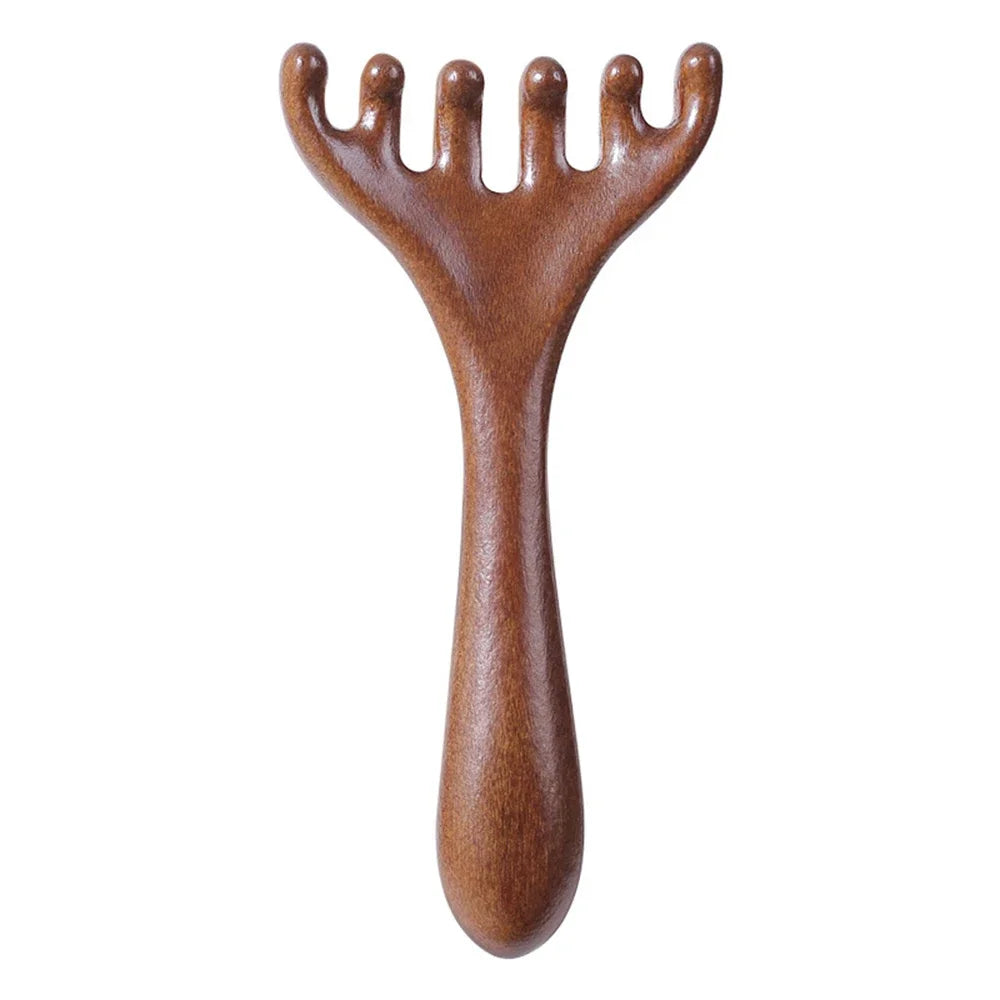 Sandalwood Five Claw Meridian Massage Comb Traditional Chinese Medicine Anti-Hair Loss Head Massage Tool Makeup Essentials