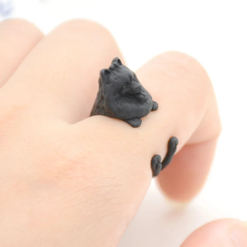 Vintage Bichon Dog&Schnauzer&Greyhound Love Pet Ring Women Boho Poodle Anel Masculino Rings For Men Jewelry Women Anillos Bijoux