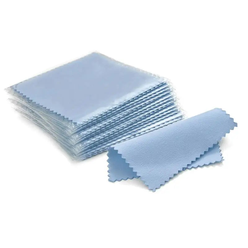 10*6.5cm/8*8cm 50pcs Silver Clean Polishing Cloth Soft Clean Wipe Wiping Cloth For Necklaces Rings Jewelry Clean Tool