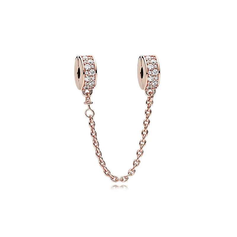 Hot Selling 925 Silver Butterfly Stars And Moon Safety Chain Suitable For Original Bracelets, DIY Accessories, Charming Jewelry