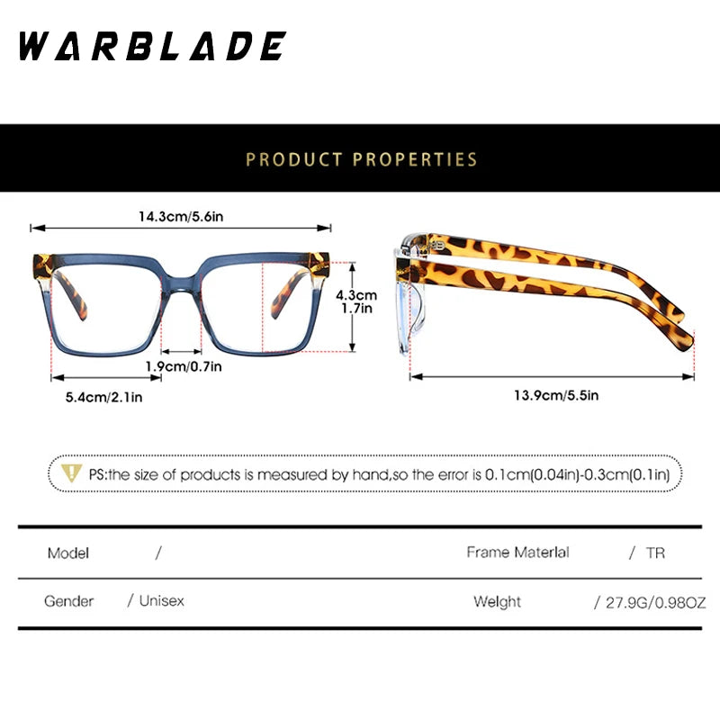 2025 TR90 Millennium Damen Quadratische Brille Bunter Rahmen Mode Polygon Klar Anti Blaues Licht Brillen Männer Optischer Leopardenrahmen