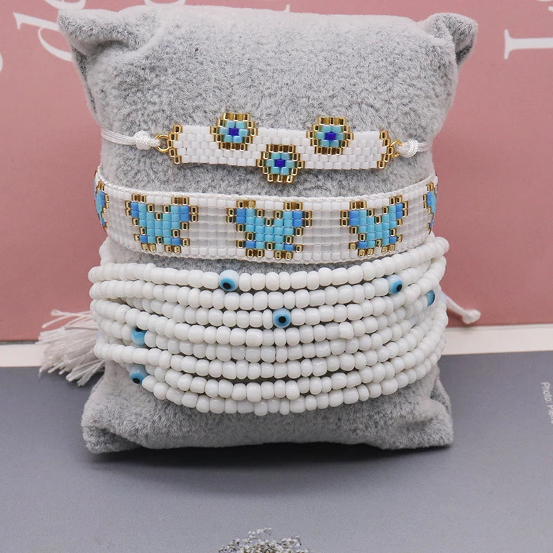 Miyuki beads hand woven Bohemia jewelry atmosphere luxury shiny seed beads adjustable bracelet elegant women's party Gifts
