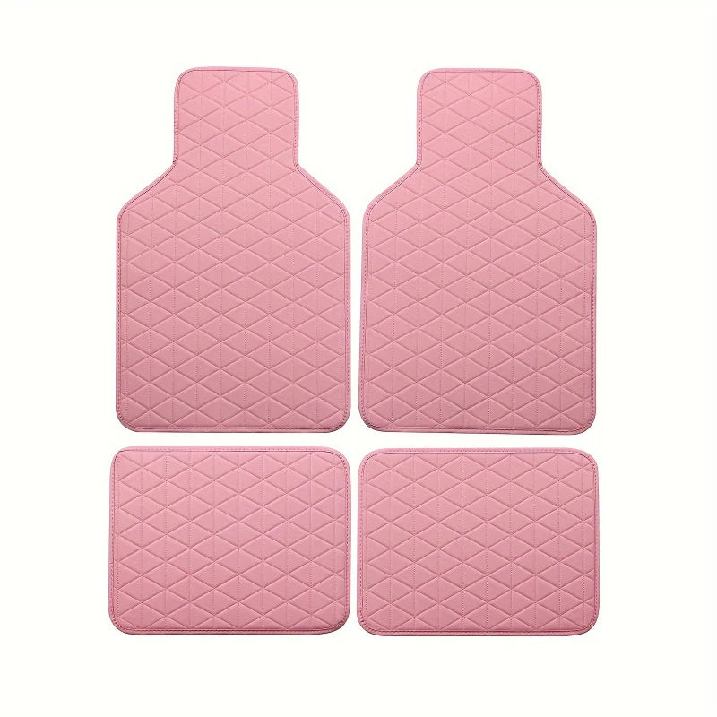 4-piece waterproof PU leather car floor mat - durable and fashionable, all-weather protection, easy to clean, enhances interior - Madeinsea©