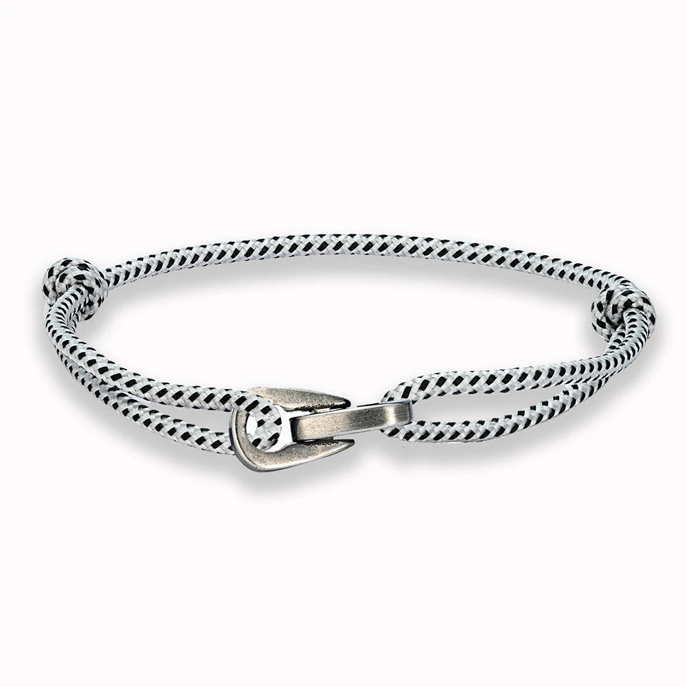 MKENDN Vintage Oxidized Black Chain Link Rope Bracelet Men Women Stainless Steel Motorcycle Jewelry Water Drop Accessories Gifts