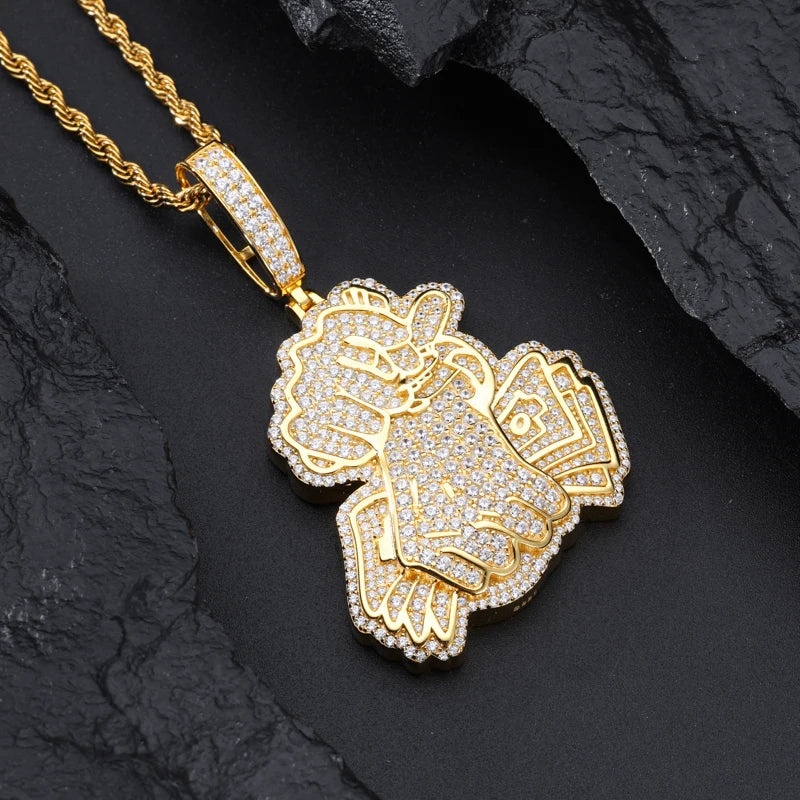 TUHE Unisex High Quality D VVS Moissanite Iced Out Pendants USD For Men Hip Hop Jewelry - Madeinsea©