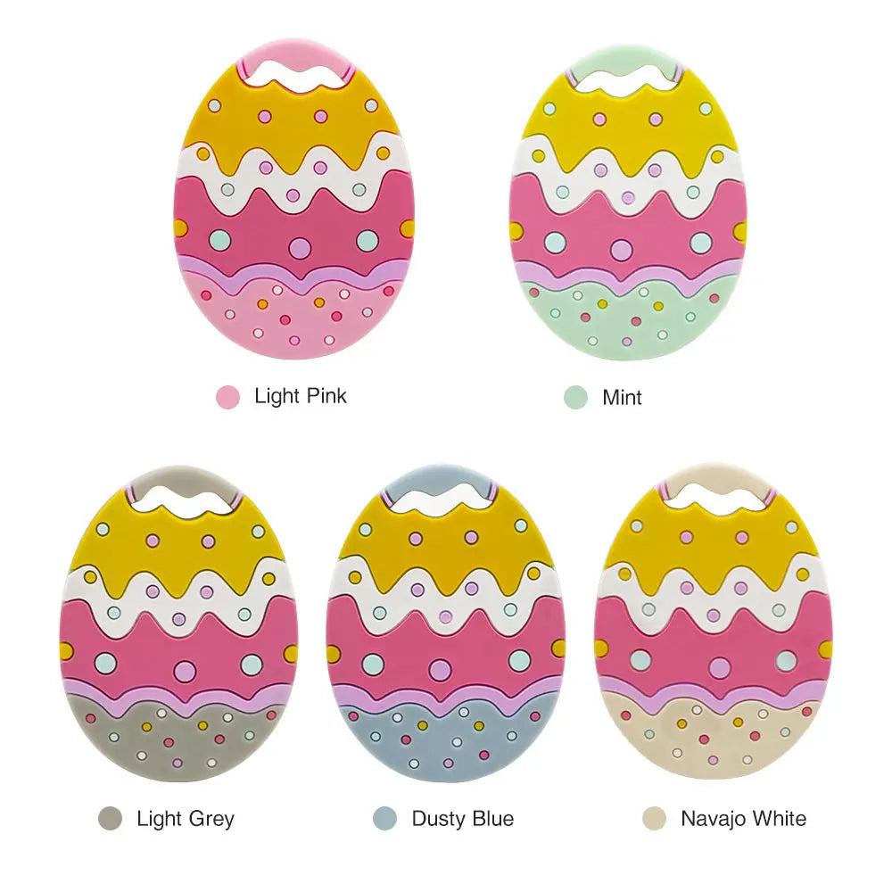 20 stücke Ostern Silikon Perlen Cartoon BPA FREI Food Grade Silikon DIY Schnuller Kette Perlen Baby Zahnen Spielzeug Schmuck Zubehör