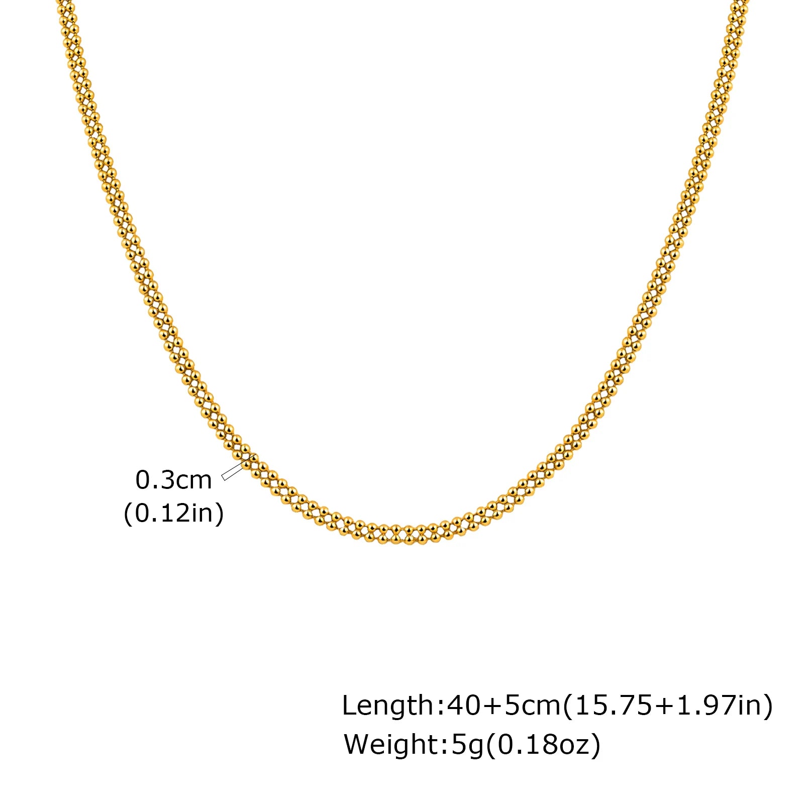 Vnox New Chunky Chain Necklace Women Simple OT Buckle Stainless Steel Round Link Chain Necklace For Women Fashion Jewelry Gift