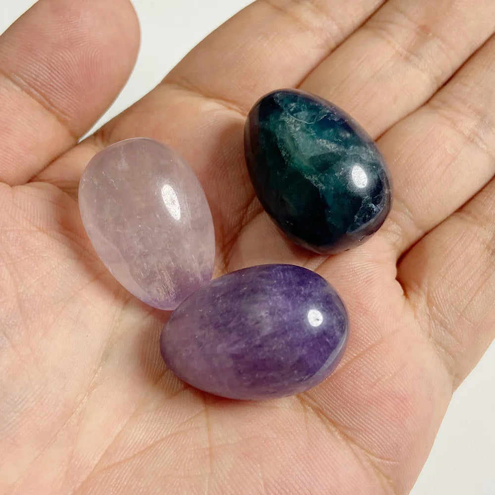 20x30mm Natural Egg Shape Stone Ornament Opal Quartzs Power Minerals Polished Reiki Fish Tank Home Decoration Jewelry Gifts
