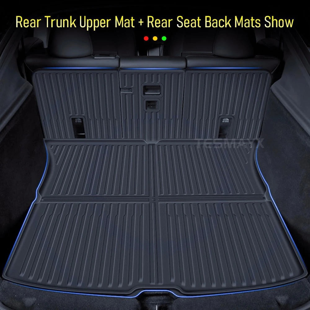 for Tesla Model Y Juniper 2025 2026 Car Floor Mats Cargo Liner Trunk Mats Backrest Kick Pads Protection Car Interior Accessories - Madeinsea©
