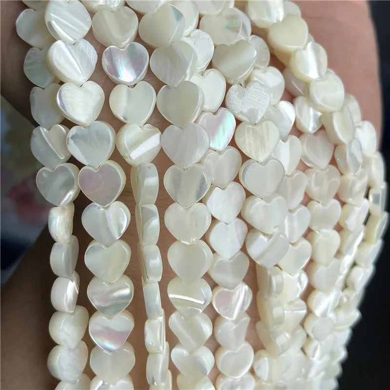 100% Natural Shell Beads White Mother Of Pearl Heart Oval Star Butterfly Irregular Shape Charms Bead For Jewelry Making DIY 15"