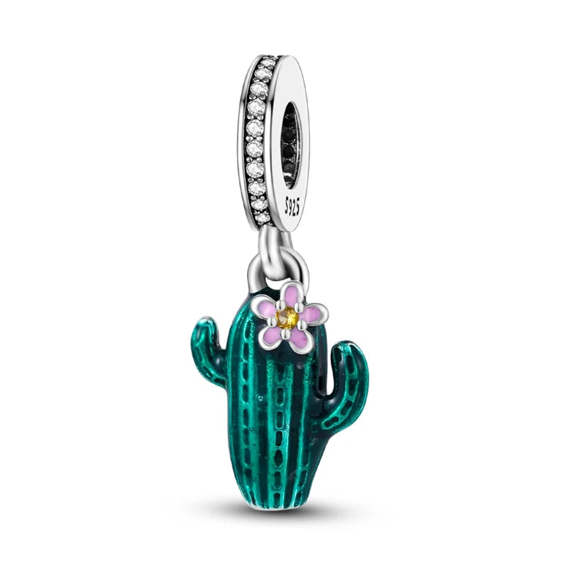 Green Series Avocado Pendant Four-leaf Clover Charms Beads