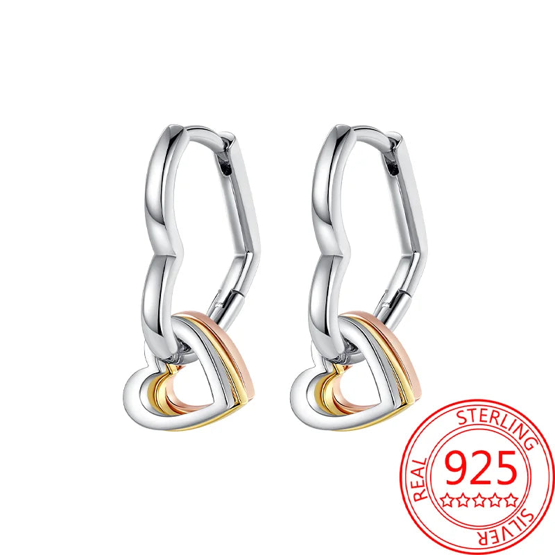 Hot Sale Bee Earrings For Girl Lovely Yellow Black Dancing Bee Happy S925 Hoop Earrings Birthday Gift Silver Jewelry