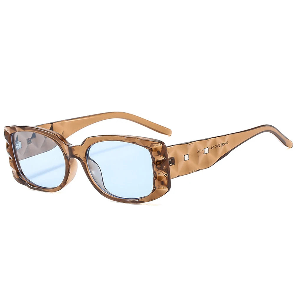 2025 luxus Marke Design Fashion Square Frauen Sonnenbrille Retro Gradienten Objektiv Männer Punk Sommer Outdoor Reise Sonnenbrille UV400