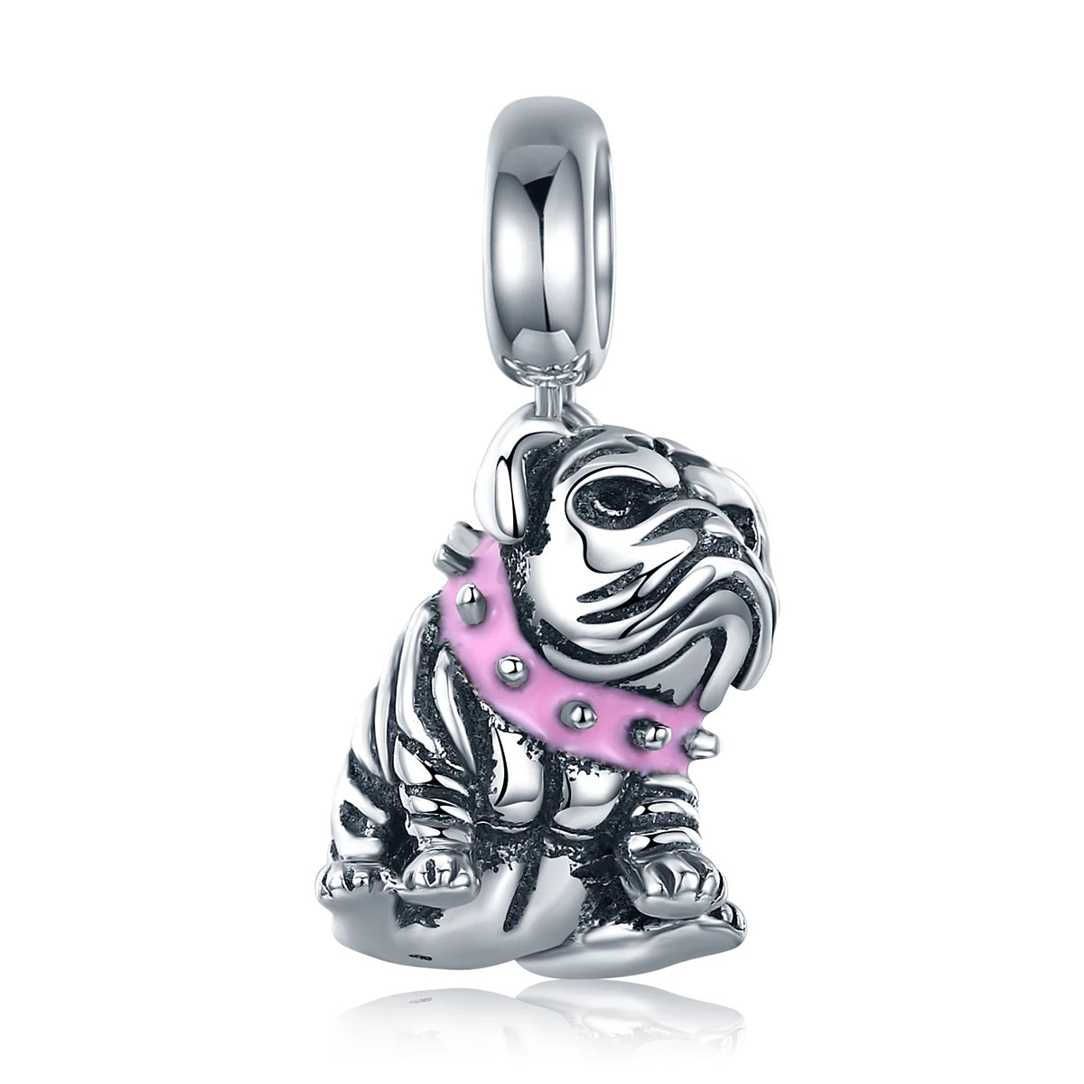 BAMOER 925 Sterling Silver Animal Pendant Colorful Zoo World Flying Dragon Beads Original for Women Teens DIY Cute Necklace