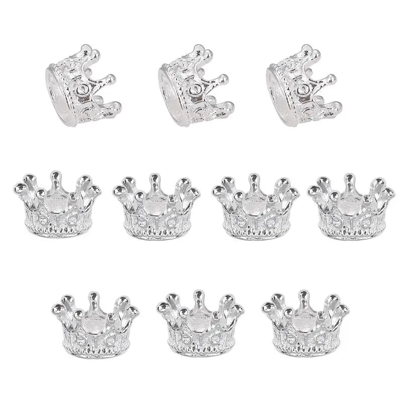 10pcs/20pcs Crown Charm Beads Connectors Charms End Beads Cap For DIY Jewelry Making Findings