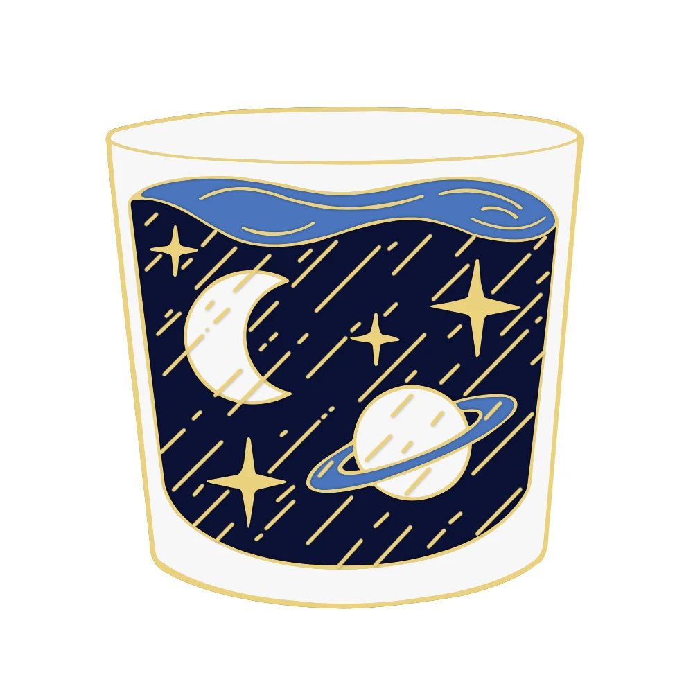 More Blue Starry Sky Enamel Pin Beatiful Drift Bottle Brooches Kid Backpack Decoration Jewelry Space Lover Collection Badge Pin