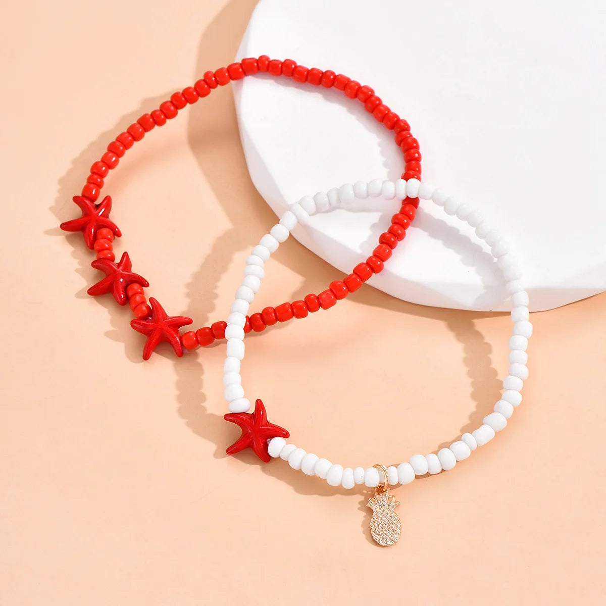 Boho Starfish Conch Shell Beads Anklet Bracelet On The Leg Pineapple Flower Anklets Barefoot For Women Leg Chain Beach Jewelry - Madeinsea©