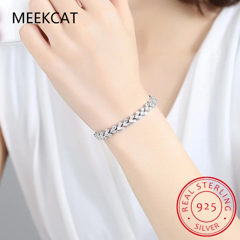 Bracelet en moissanite véritable couleur D pour femmes et hommes, chaîne en argent sterling 925, diamant de laboratoire, bijoux de luxe en gros