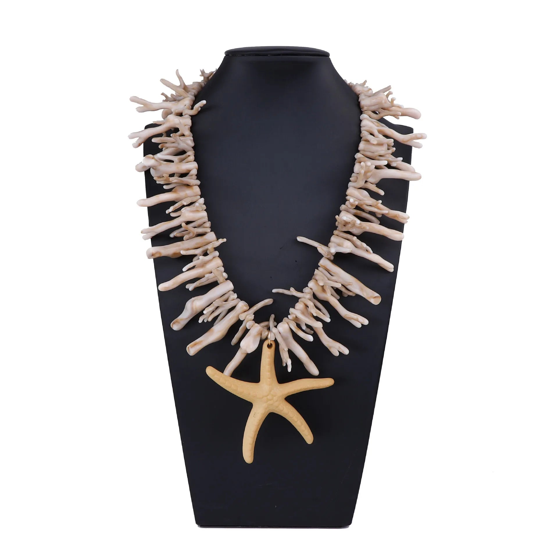 Exaggerated Ocean Inspired Coral Plastic Unique Starfish Pendant Necklace