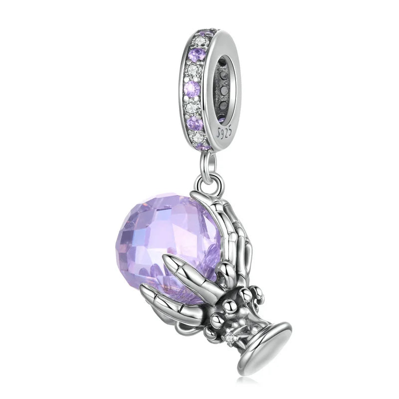 WOSTU Original Halloween Charm Series , 925 Sterling Silver Halloween Pumpkin Black Ghost Bead