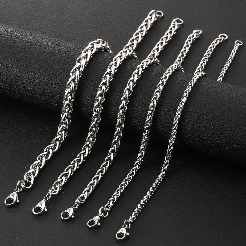 Hip Hop Stainless Steel Spinal Chain Bracelet Simple Men Titanium Steel Jewelry Fashion Party Accessories Gifts
